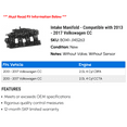 thumbnail image 2 of Intake Manifold - Compatible with 2013 - 2017 Volkswagen CC 2014 2015 2016, 2 of 2