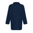 thumbnail image 4 of Mohiass Long Sleeve Polo Shirts for Women 2024 Winter Fall Tops Button V Neck Business Casual Collared Shirts Dressy Blouses Navy 2XL, 4 of 4