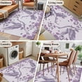 thumbnail image 5 of Purple Crane Silhouette Area Rugs 3'x5', Washable Small Throw Rugs for Living Room Bedroom, Modern Abstract Flowers Botanical Indoor Outdoor Rug Non-Slip Low Pile Carpet Runner Reversible Floor Mats, 5 of 8