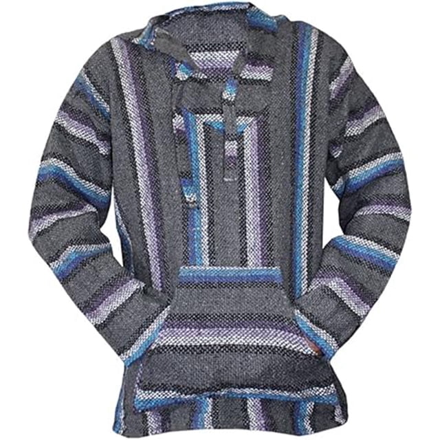 Mexican Hoodie Hippie Surf Poncho Sweater Sweatshirt Pullover