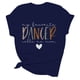 thumbnail image 4 of Camiseta «My Favorite Dancer Call Me Mom» (Mi bailarina favorita, llámame mamá): cuello redondo, estampado a doble cara, versátil para ocasiones informales y fiestas, lavable a máquina, corte favor, 4 of 4