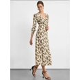 thumbnail image 2 of Printed Maxi Dress with V-Neck and Ruched Back, 2 of 5