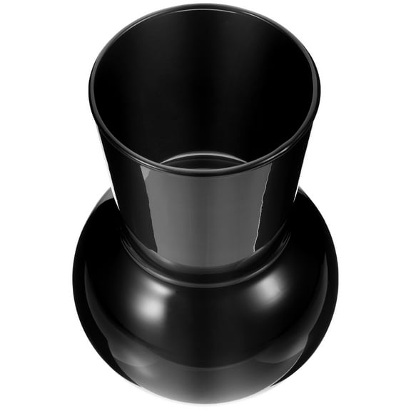 ifundom Modern Black Glass Vase for Flower Arrangements, Elegant Decorative Home , 1 Set