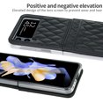 thumbnail image 2 of ELEHOLD for Samsung Galaxy Z Flip 4 Case, Luxury Soft PU Leather Credit Card Holder Hinge Protection Women Girls Shockproof Protective Case with Strap,Black, 2 of 6