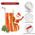 thumbnail image 5 of Flannel Christmas Stocking 17.7×11×7in Soft And Light Touch Good Socks Splicing Design Can Be Used For Hanging Orangered Stripe Hand-Drawn Sketch_2, 5 of 8