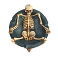 thumbnail image 2 of Skeleton Resin Ashtray Decoration - Scary Party Birthday Present, Men's Gothic Decor, Smoking Accessory Props - Bronze, 2 of 6