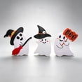 thumbnail image 2 of Halloween Decorations Saving! 3 Pack Ghost Halloween Tabletop Signs, Spooky Ghost Blocks with Witch Hat Spider Bat Print, Mini Tray Decor for Fall Holiday Indoor Party Ornament, 2 of 9