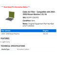 thumbnail image 2 of Cabin Air Filter - Compatible with 2004 - 2008 Nissan Maxima 3.5L V6 2005 2006 2007, 2 of 2