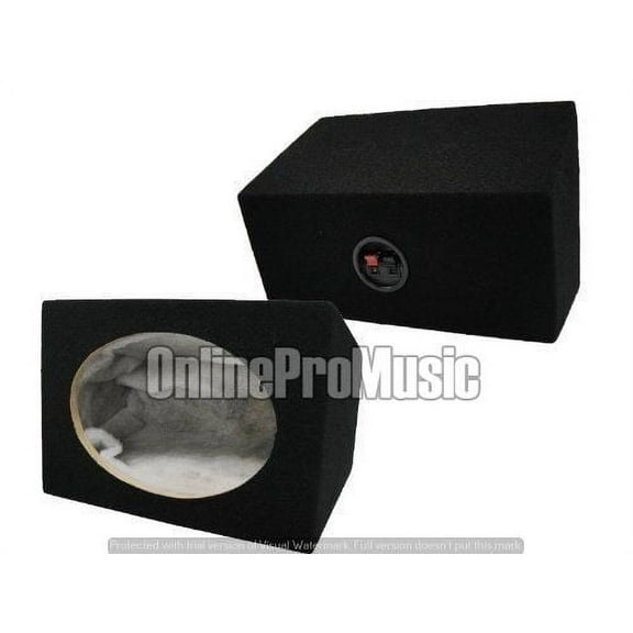 ABSOLUTE 2 NEW Angled Style 6"x9" Black Car Audio Speaker Box Enclosures PAIR