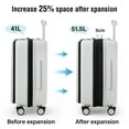 thumbnail image 4 of Hanke Expandable Carry On Luggage Travel Suitcase, Smoke White, 4 of 9