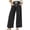 Black, variant on Oksale Petite Sweatpants for Women Wide Leg Loose Comfy Pants with Pockets and Drawstring Waisted Elastic Trousers Navy S