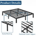 thumbnail image 6 of FSCHOS 14 Inch Full Size Bed Frame, Heavy Duty Metal Platform, No Box Spring Needed, Easy Assembly, Black, 6 of 8