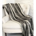 thumbnail image 2 of Plutus 36" x 60" Faux Fur Luxury Throw in Gray and Taupe, 2 of 2
