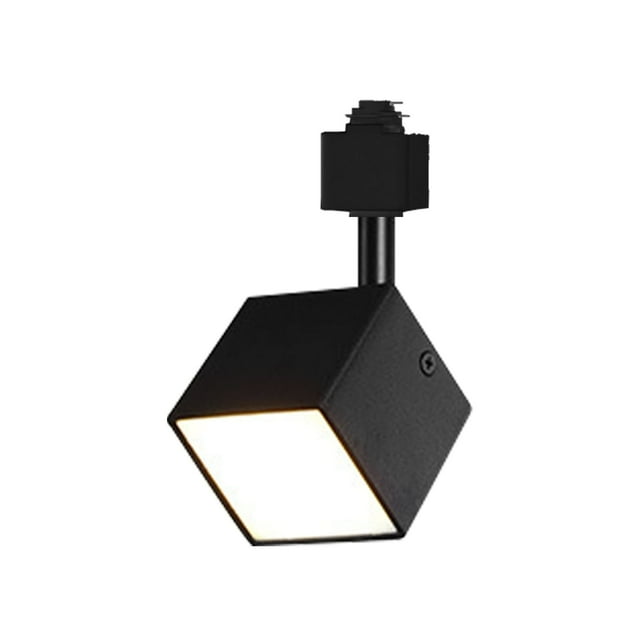 FSLiving LED H-Type Track Spot Light Addition Functional Light Energy Save LED Track Lighting Adjustable 7W LED Base Light Daylight 6000K Black Base for Garage Workbench Shop Customizable - 1 Pack