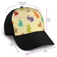 thumbnail image 2 of Yiaed Colorful Rabbit Print Baseball Cap Dad Hat Polo Style Plain Blank Adjustable Size, 2 of 5