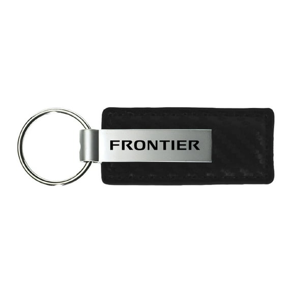 Nissan Frontier Carbon Fiber Leather Key Chain (Black)