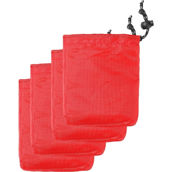 Topbathy 4 Pcs Camping Ditty Bag Outdoors Storage Bags Travel Bag Bags Net Bag Rings Packing Bag Pocket Packing Bag Red 15X13CM