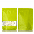 thumbnail image 1 of Matte Metallic Color With Frosted Window Display Stand-Up Resealable Bags, 1 of 5