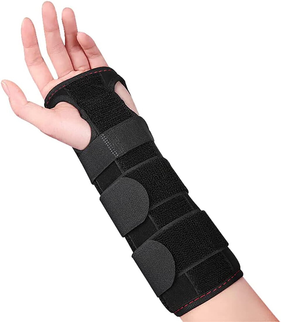 Ferula para muneca ferula para muneca con barra de aluminio desmontable y correas ajustables ferula para muneca alivio del dolor articular negro TUNC Sencillez Walmart en linea