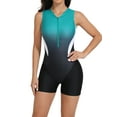 thumbnail image 1 of Charmo Maillot de Bain une Pièce Sans Manches pour Femmes, Fermeture Éclair, Shorty, 1 of 5