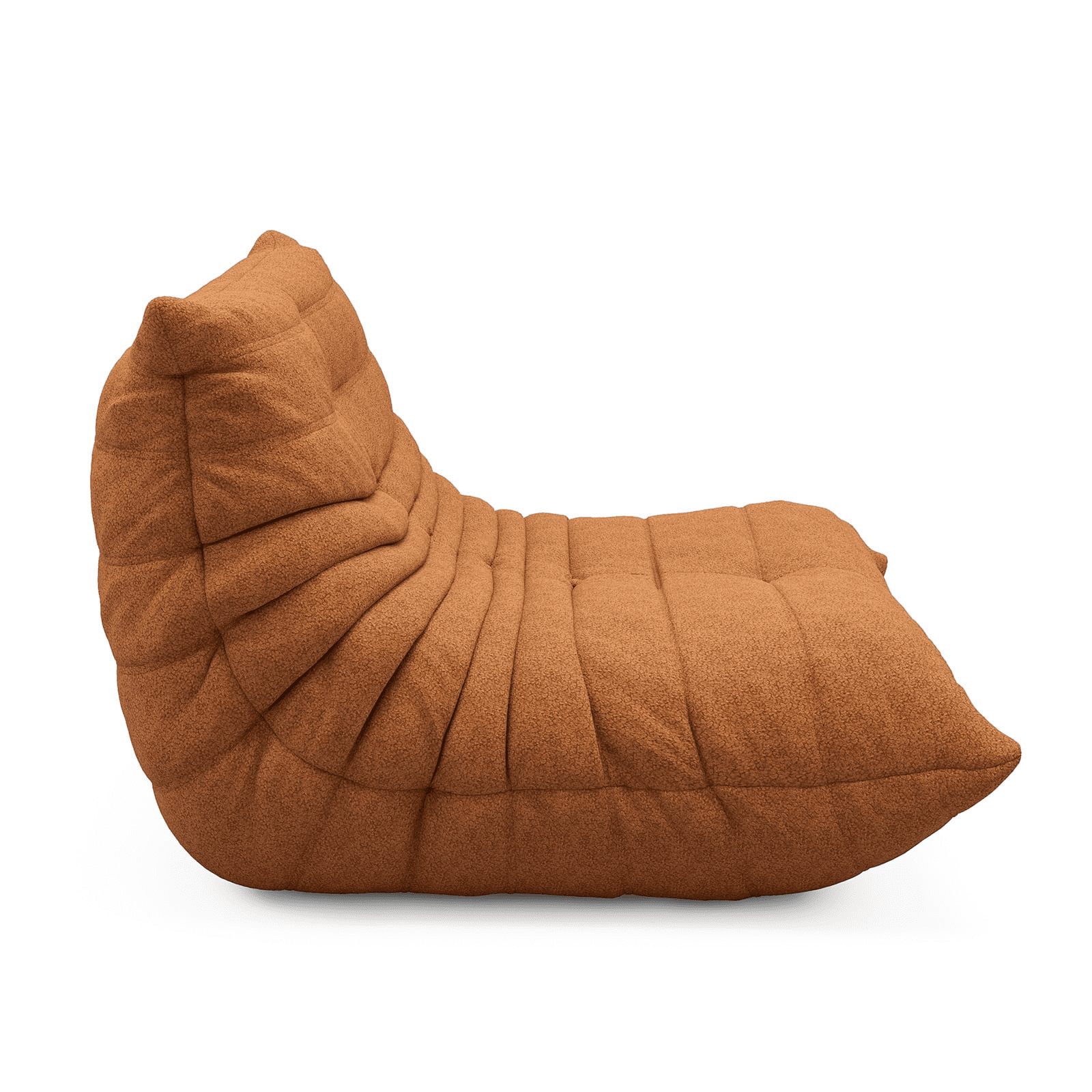 Raffle Pinker Bean Bag Chair for Adults, Comfy Fireside Chair Bean Bag Sofa with Memory Foam, Large Lazy Sofa for Living Room Bedroom Office, Orange