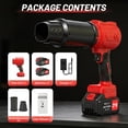 thumbnail image 4 of Cordless Leaf Blower, 95,000RPM 110MPH Leaf Blower with 2×4.0Ah Batteries and Charger, Handheld Blower for Patio Cleaning Blowing Leaves & Dust, Red, 4 of 11
