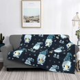 thumbnail image 2 of Uemuo Gnome and Snowflakes Printed Throw Blanket for Couch, Fluffy Fuzzy Blankets for Bed, Sofa, Cozy Flannel Faux Fur Blanket-40"x30", 2 of 6