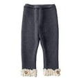 thumbnail image 2 of Fozruso Girls Casual School Pants Girls' Fleece Lined Bottoms Winter Warmth Pants For Girls Footless Ruffled Tights Sizes 12-18 Months, 2 of 4