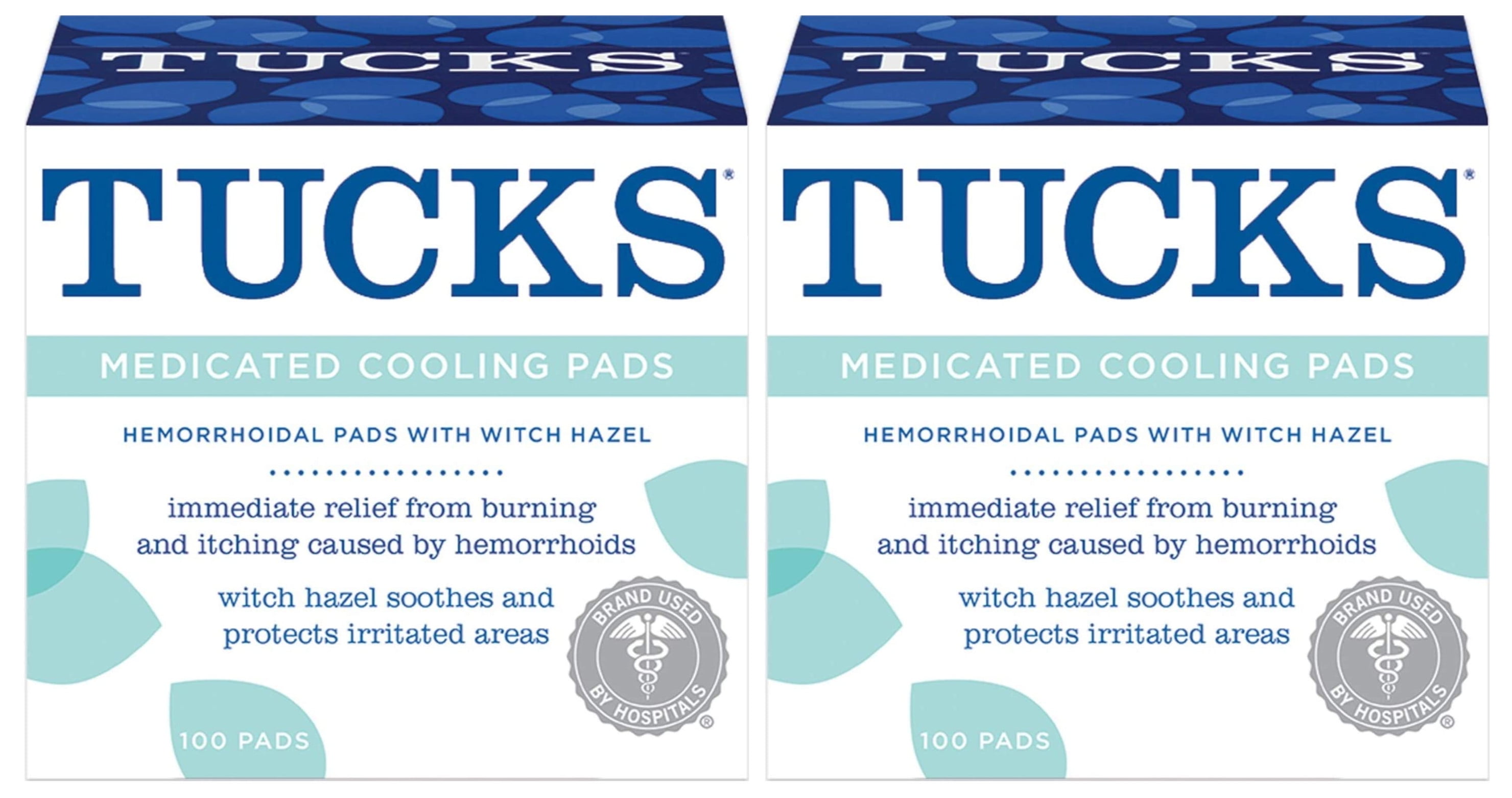 TUCKS Medicated Cooling Pads 100 Each (Pack of 2)