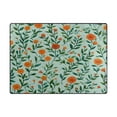 thumbnail image 2 of Area Rug Indoor 63"x48"in Non-Slip Wear Resistant Floor Mats Soft Large Carpets for Living Room Bedroom Home Decor Light Green Orange Wildflowers, 2 of 7