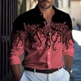 thumbnail image 3 of Camisa de manga larga con botones para hombre, 9 colores, estampado 3D de pulpo, ropa de noche diaria, camisa de solapa, ropa holgada de moda para hombre, 6xl, 3 of 5