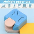 thumbnail image 3 of Jeemiter 3 Way Chamfer Corner Punch, 3 in 1 Craft Paper Corner Cutter for Paper Crafts, Laminate, Cardstock, Business Card, DIY Projects, Photo, Card Making and Scrapbooking, 3 of 7