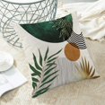 thumbnail image 4 of Boho Pillow Covers 16x16 Set of 2, Mid Century Green Gold Decorations Throw Pillow Covers Farmhouse Tropical Leaves Outdoor Decorative Linen Cushion Case for Couch Sofa Home, 4 of 6