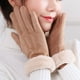 thumbnail image 1 of Guantes de montar para mujer, otoño e invierno, resistentes al frío, para exteriores, bonitos, de gamuza, con forro polar para estudiantes, resistentes al viento, con pantalla táctil, cálidos, 1 of 4