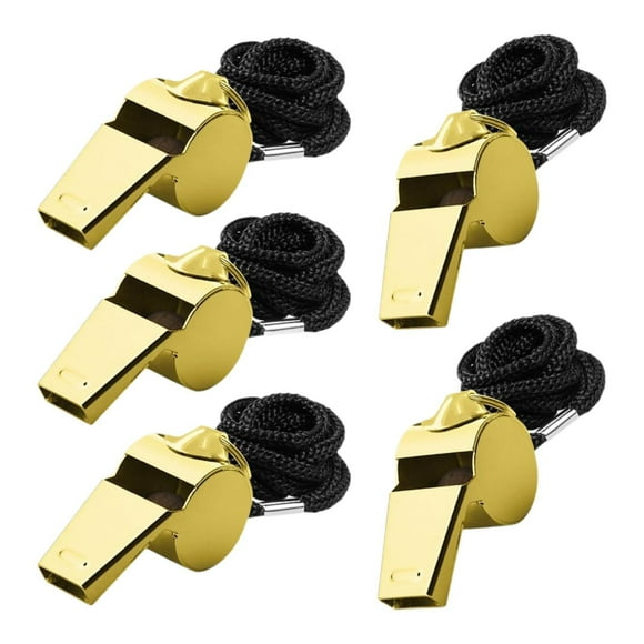 Silbatos deportivos con cordones de metal compacto silbato de silbato ruidoso sonido para el voleibol baloncesto para acampar perros de entrenamiento