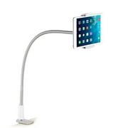White Portable Plastic & Steel Desktop Stand Smart Phone Table t Holder Stand for Desk Bed Stand Table t Clamp Stands
