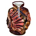thumbnail image 3 of Sudadera con capucha de manga larga para hombre con estampado 3D de filetes, ensaladas, patatas fritas y comida, con estampado de hamburguesas, informal, 3 of 5