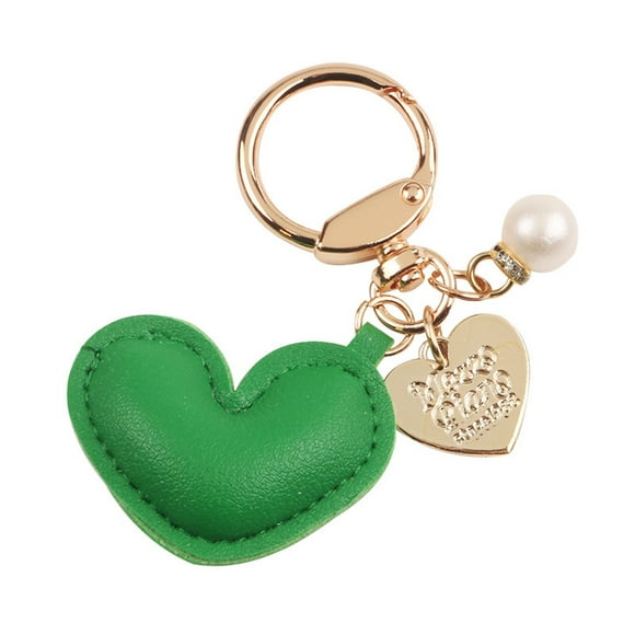 Kkkded Porte-Clés Perle - Porte-Clés Décoré - Cuir Synthétique, Pendentif Cœur, pour Sacs à Dos