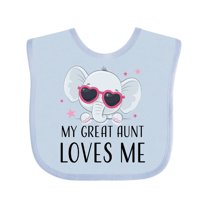 Inktastic Elephant My Great Aunt Loves Me Boys or Girls Baby Bib