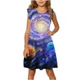 thumbnail image 2 of LOVZFMLL Robe d'Été Sans Manches pour Filles Tout-Petits Imprimé Graphique Vêtements pour Enfants, 2 of 6