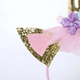 thumbnail image 3 of Diadema de Unicornio con Lentejuela Y Flores color Dorado  para Niña, 3 of 8