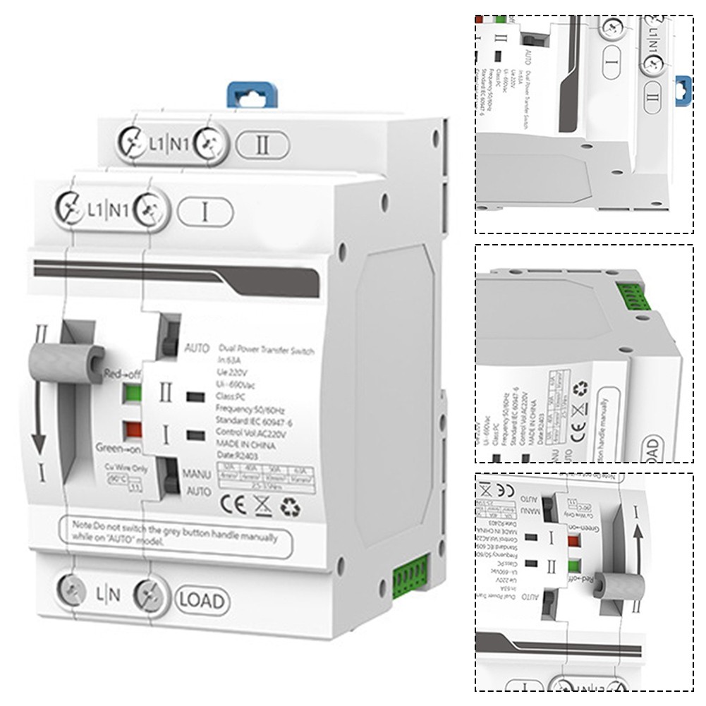 Ats Dual Power Automatic Transfer Switch For Reliable Power Switching 220V