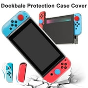 TSV 16-in-1 Accessories Bundle Fit for Nintendo Switch, EVA Hard Shell Carrying Case Travel Bag with Clear Protective Cover, Screen Protector, Thumb Grip Caps & 10 Game Card Slots