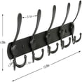 thumbnail image 2 of Perchero de pared negro – 5 ganchos triples – 40 cm – Perchero de pared de acero inoxidable para entrada, dormitorio, baño y guardarropa brillar Electrónica, 2 of 5