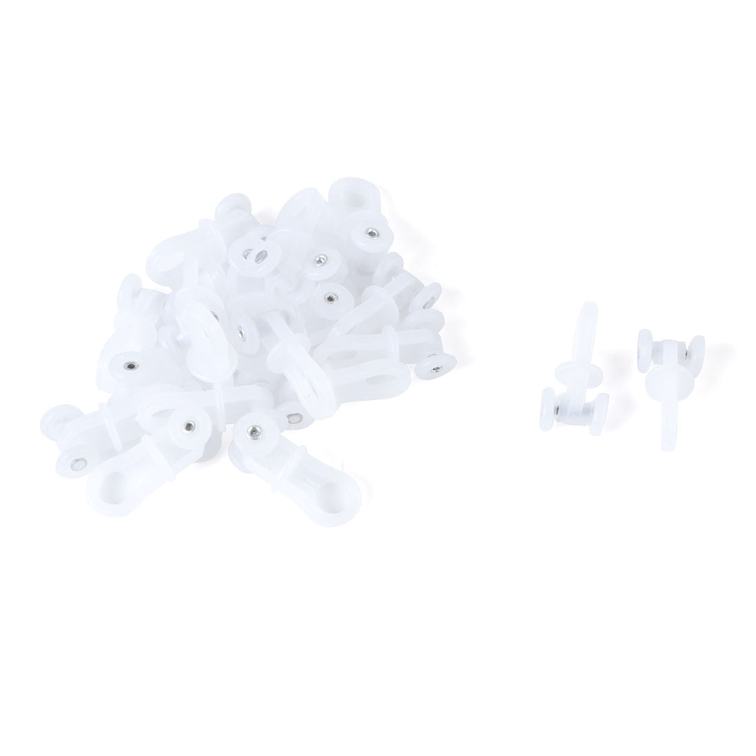 Unique Bargains 20 Pcs 9mm Dia Wheel Plastic Installation Curtain Track