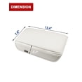 thumbnail image 3 of KBH Car Middle Console Cover for Tesla Model Y 2020-2025/Model 3 2017-2023, PU Leather Arm Rest Lid Cushion Pad for Tesla Accessories, White, 3 of 7