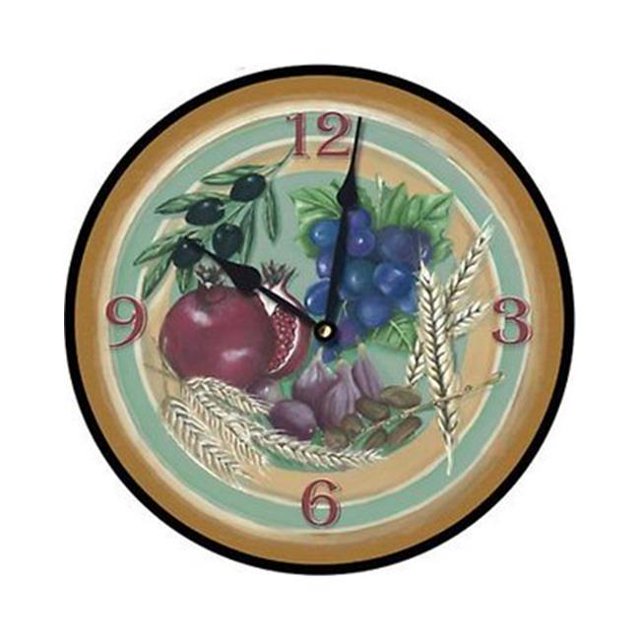 10 in. Sept Espèces d'Israël Rond Clock