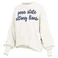 thumbnail image 2 of Women's Pressbox Cream Penn State Nittany Lions Oversized Chelsea Waist Length Pullover Sweatshirt, 2 of 3