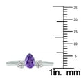 thumbnail image 6 of SZUL Women's 1/2 CTW Amethyst and Lab Grown Diamond Ring in 10K White Gold, 6 of 6