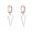 C-ROSE GOLD, variant on 925 Sterling Silver Triangle Dangle Earrings for Women Teens Simple Geometric Dangle Earrings Minimalist Hoop Earrings Drop